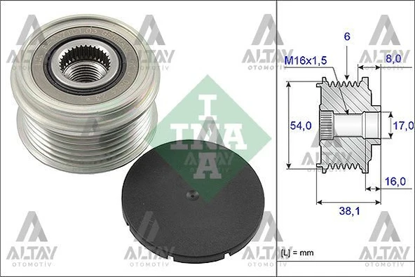 1204517 KASNAK ŞARJ DİNAMO CORSA C / ASTRA H 04= Z13DT-Z13DTJ VALEOT TİP 70AMP ürün görseli 1