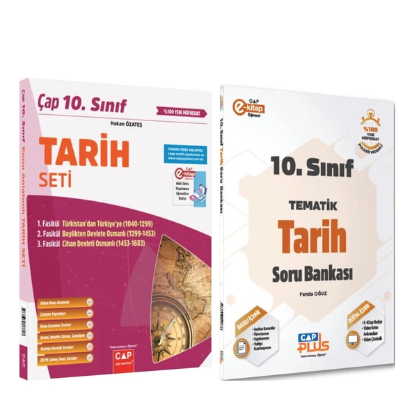 Çap Yayınları 10.Sınıf Anadolu Lisesi Tarih Seti ve Soru Bankası 2 Kitap ürün görseli 1