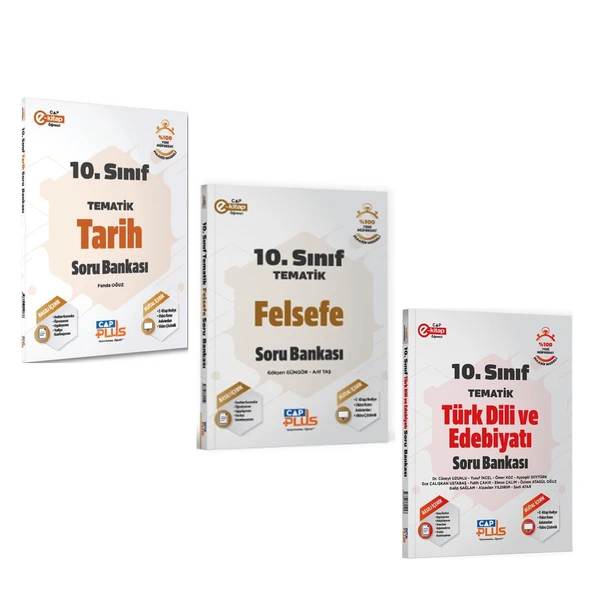 Çap Yayınları 10.Sınıf Felsefe Grubu Tarih ve Türk Dili Edebiyatı Soru Bankası Seti 3 Kitap ürün görseli 1