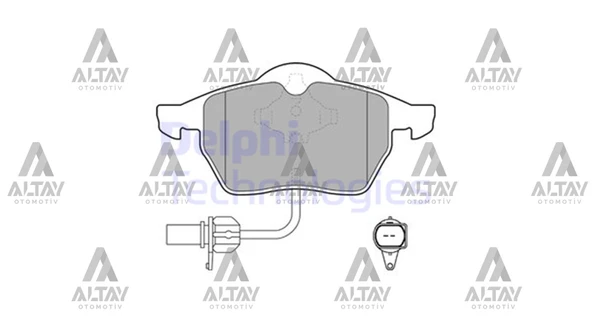 4B0698151N FREN BALATA PASSAT  97-05 / A4 99-05 / A6 98-05 1.8T-1.9 KULAKLI FİŞLİ ÖN ürün görseli 1