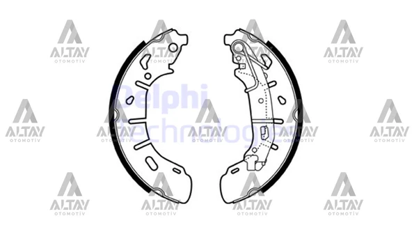 77365346 - 1605188 FREN BALATA FIAT DOBLO III 10= / DOBLO III KAMYONET 10= / PRATICO / OPEL COMBO D LEVYELI YAYLI PABUÇ ARKA ürün görseli 1