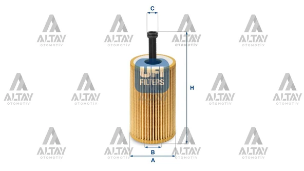 1109R7 YAĞ FİLTRESİ 206 / 306 / 307 / C2 / C3 / XSARA 02 =1.4İ-1.6İ 8V ELEMAN ürün görseli 1