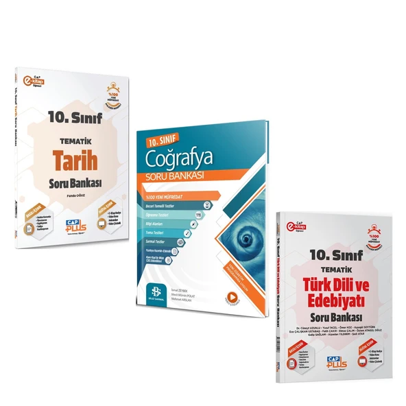 Çap 10.Sınıf Tarih ve Türk Dili Edebiyatı ile Bilgi Sarmal Yayınları Coğrafya Soru Bankası Seti 3 Kitap ürün görseli 1
