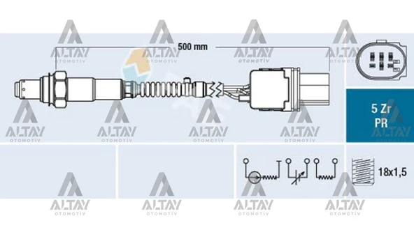 03L906262 SENSÖR OKSİJEN A4 / A5 / A6 / Q5 08-15 CAGA-CAHA 2.0 TDİ ÖN ürün görseli 1