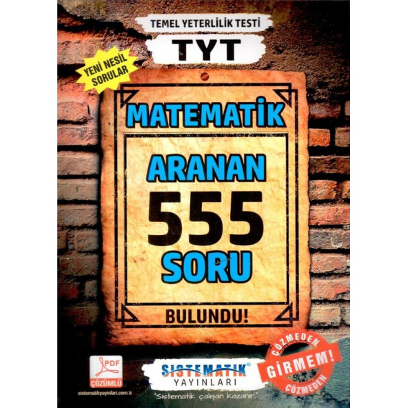 Sistematik Yayınları TYT Matematik Aranan 555 Soru Bankası ürün görseli 1