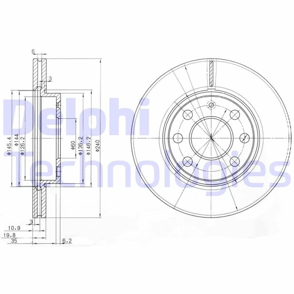 569021 FREN DİSKİ CORSA C Z12XEP-Z12XEP-Y17DT ÖN (SET) ürün görseli 1