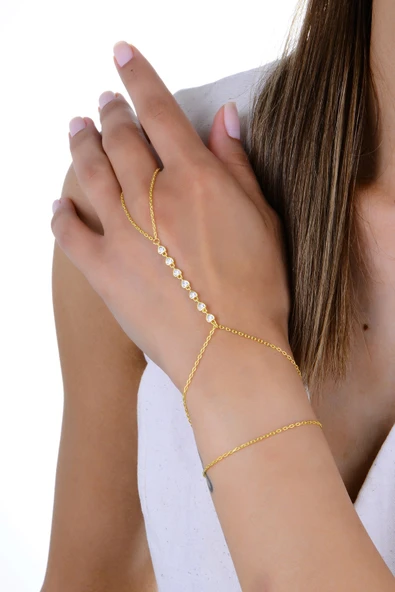 Gümüş altın yaldızlı zirkon taşlı sıvama modeli bağlı kalpler şahmeran SGTL13005GOLD ürün görseli 1