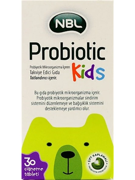 NBL Probiotic Kids 30 Çiğneme Table ürün görseli 1