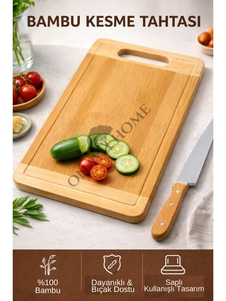 Bambu Kesme Tahtası – Saplı, Dayanıklı ve Doğal ürün görseli 1