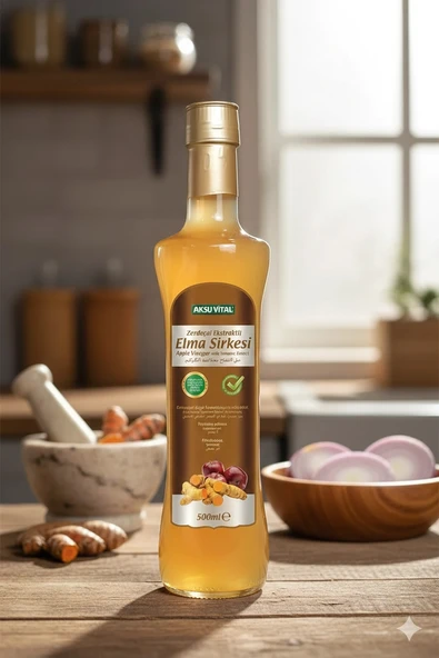 ÇareBurada Zerdeçal ekstratlı elma sirkesi 500 ml. ürün görseli 1