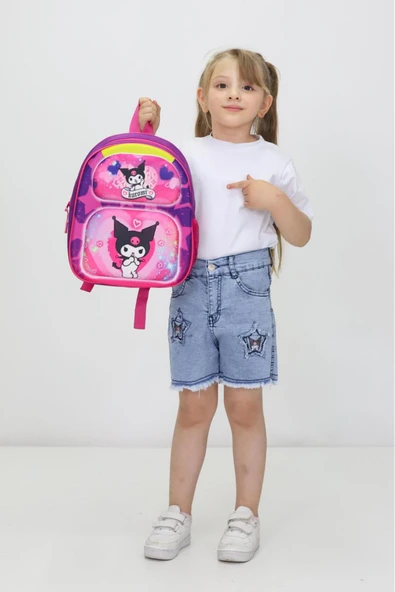 ME&R BAG Kuromi Temalı Sevimli Ortopedik Anaokulu ve İlkokul Çantası ürün görseli 1