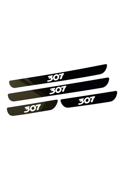 307 PLEKSİ KAPI EŞİĞİ PİANO BLACK 4 PARÇA - Resim 2