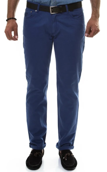 Slim Fit 5 Cepli Pamuk Erkek Mavi Pantolon - Wessi ürün görseli 1
