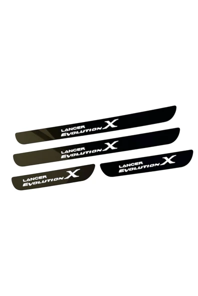 LANCER EVOLUTION PLEKSİ KAPI EŞİĞİ PİANO BLACK 4 PARÇA ürün görseli 1