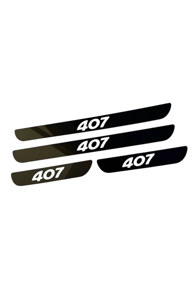 407 PLEKSİ KAPI EŞİĞİ PİANO BLACK 4 PARÇA - Resim 2