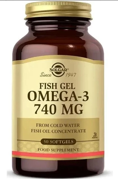 Solgar Omega 3 740 mg Fish Gel 50 Kapsül ürün görseli 1