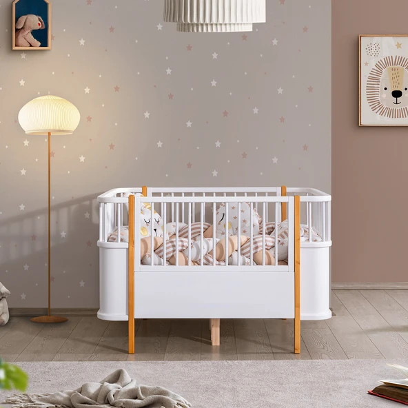MDF Beşik, Bella Büyüyen Beşik 90x120 - Bella Karyola 90x190  ceviz ürün görseli 1