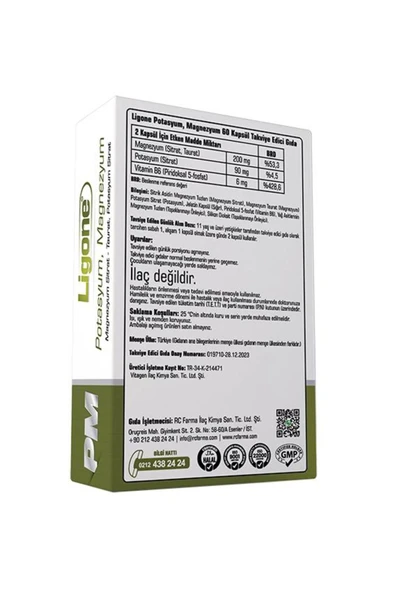 Ligone Potasyum Magnezyum 60 Kapsül - Resim 2