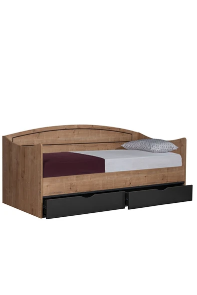 Karyola, Soft Çekmeceli Karyola 90x200 - 1 Adet Comfort Yatak  Ceviz 90 x 200 ürün görseli 1