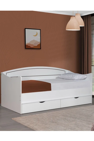 Karyola, Soft Çekmeceli Karyola 90x200   Beyaz 90 x 200 ürün görseli 1