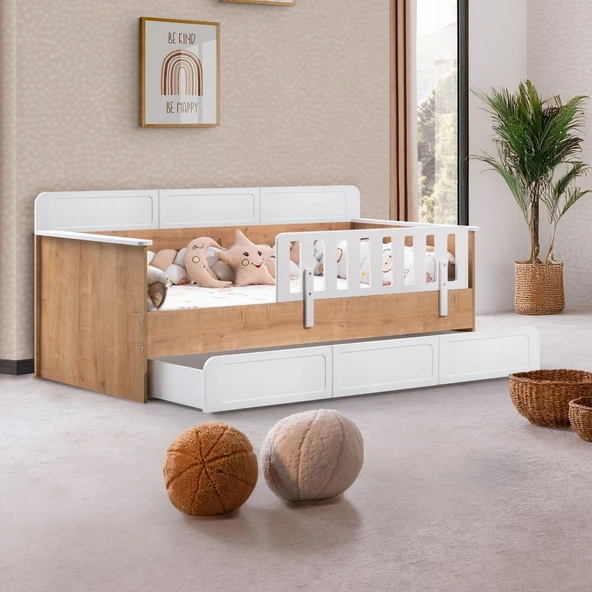 Yavrulu Karyola, Mira Yavrulu Montessori Karyola  + 1 Adet Comfort Yatak  Gri 90 x 190 ürün görseli 1