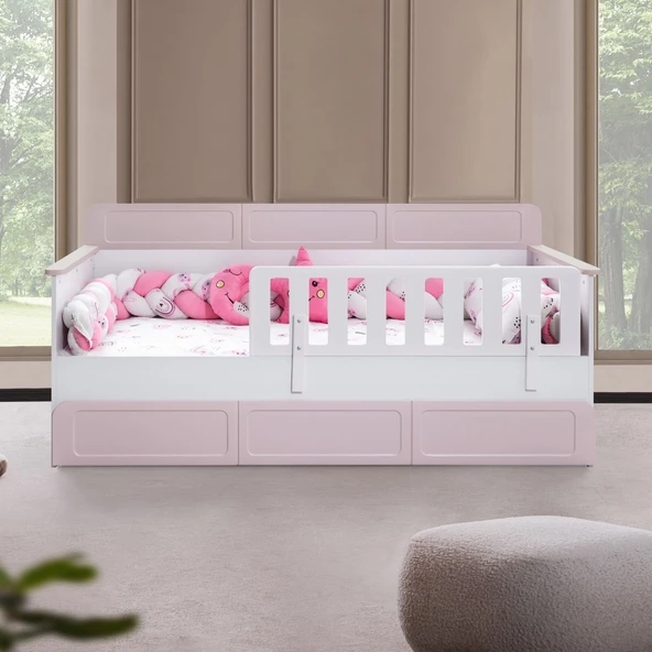 Yavrulu Karyola, Mira Yavrulu Montessori Karyola   Pembe 90 x 190 ürün görseli 1