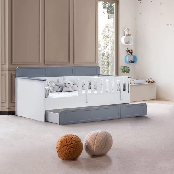Yavrulu Karyola, Mira Yavrulu Montessori Karyola  + 1 Adet Comfort Yatak  Ceviz 90 x 190 ürün görseli 1