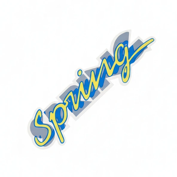 Renault Spring Folyo Sticker Yazı - Resim 2