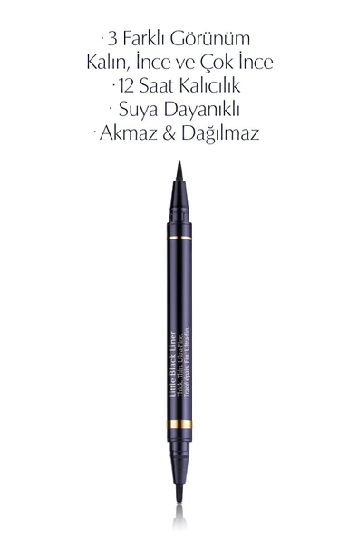Siyah Likit Eyeliner - Little Black Liner Renk: 01 Onyx - Kalın, İnce, Çok İnce ürün görseli 1
