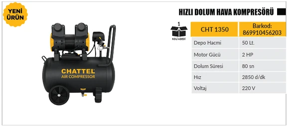 CHT1350 CHATTEL 50 LİTRE YAĞSIZ HIZLI DOLUM ürün görseli 1