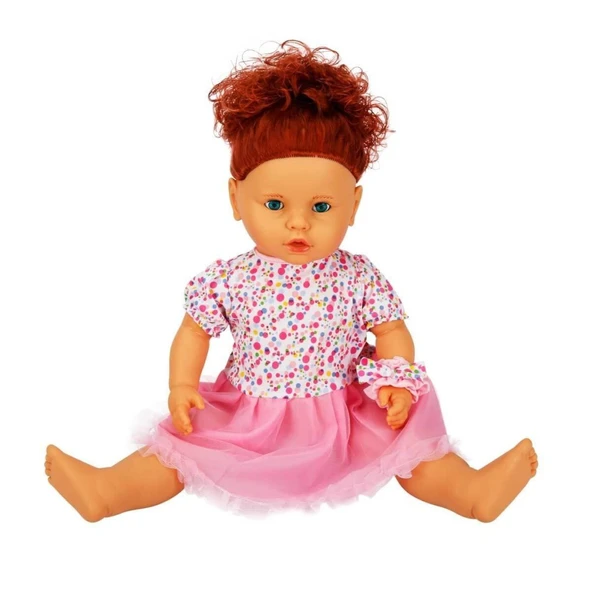 1060011 Lila Sesli Saçlı Et Bebek 60 cm ürün görseli 1