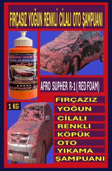 Afro Supher R-1 ( Fırçasız Cilalı Renkli Oto Yıkama Şamuanı köpüğü i) 1 Kg ürün görseli 1