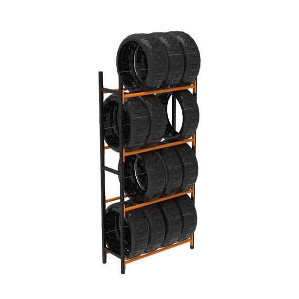 4 Katlı Midi Rack Lastik İstifleme Rafı  40x90 cm 200 cm ürün görseli 1