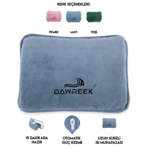 DAWREEK ELEKTRİKLİ SICAK SU TORBASI BLUE ET03M ürün görseli 1