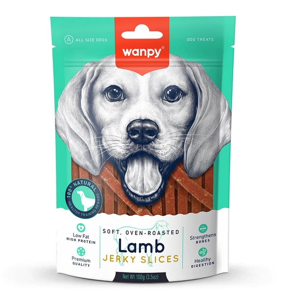 Wanpy Yumuşak Kuzu Eti Dilimleri Köpek Ödülü 100g ürün görseli 1