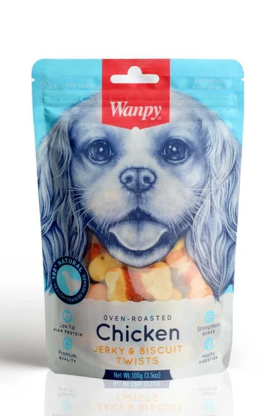 Wanpy Bisküvi Üzeri Tavuk Sargılı 100gr Köpek Ödül ürün görseli 1