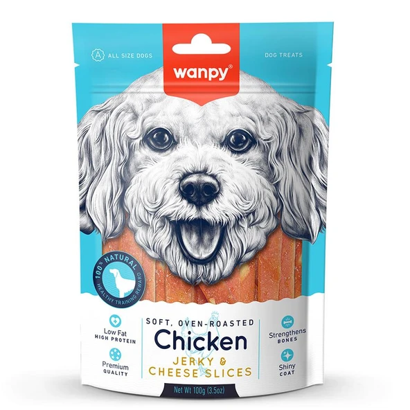 Wanpy Yumuşak Tavuk & Peynir Dilimleri 100g Köpek Ödülü ürün görseli 1
