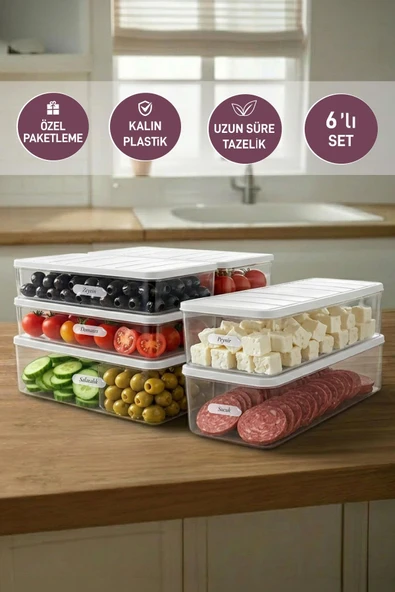 Nora Büyük Set ( 1 Adet 4 Lt. 1 Adet 2,25 2 Adet 1 Lt. 2 Adet 2 Lt. ) ürün görseli 1