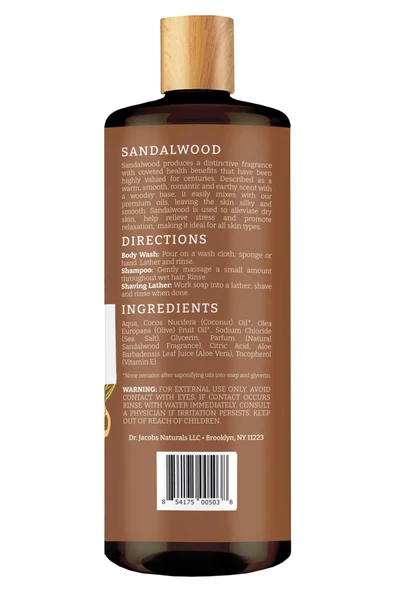 Dr. Jacobs Naturals Sandal Ağacı Özlü Bitkisel Duş Jeli 946ML - Resim 3