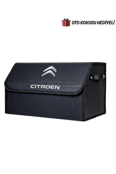 Citroen Marka Logolu Oto Bagaj Organizer Çanta Oto Bagaj Çantası 2 Bölmeli Suni Deri ürün görseli 1