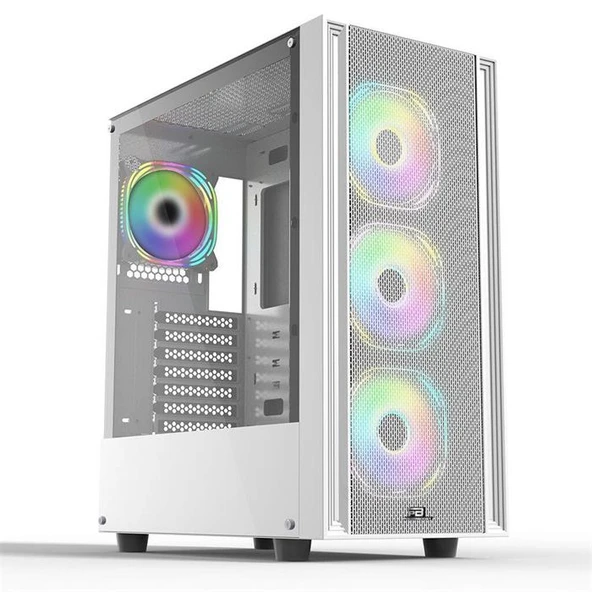 Power Boost X-12W ARGB Fanlı Beyaz ATX Oyuncu Kasası ürün görseli 1