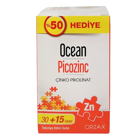 Orzax Ocean Picozinc Takviye Edici Gıda 45 Tablet ürün görseli 1