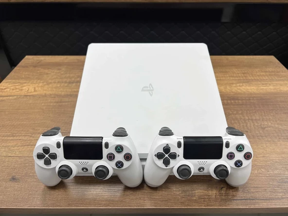 PlayStation 4 Slim Beyaz 500 GB Çift Kol (İKİNCİ EL) ürün görseli 1