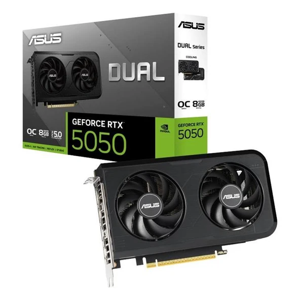 Asus RTX 5050 Dual OC Edition DUAL-RTX5050-O8G 128 Bit GDDR6 8 GB Ekran Kartı ürün görseli 1