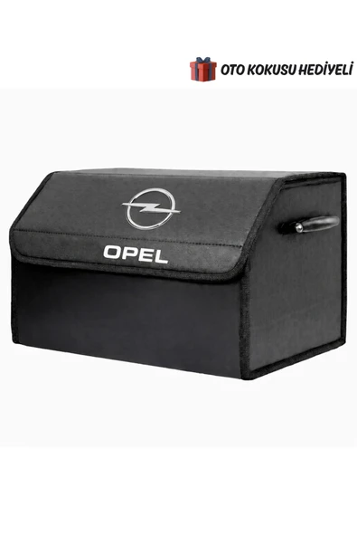 Opel Marka Logolu Oto Bagaj Organizer Çanta Oto Bagaj Çantası 2 Bölmeli Suni Deri ürün görseli 1