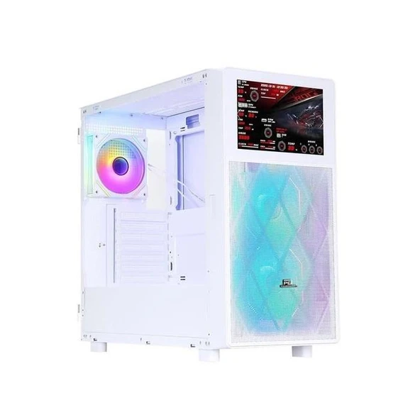 Power Boost PB-P4367BW ARGB Fanlı Beyaz ATX Oyuncu Kasası ürün görseli 1