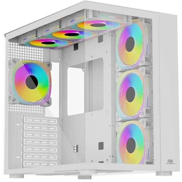 Power Boost PB-SS02W ARGB Fanlı Beyaz ATX Oyuncu Kasası ürün görseli 1