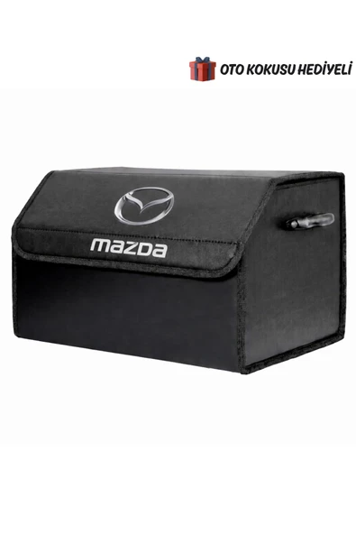 Mazda Marka Logolu Oto Bagaj Organizer Çanta Oto Bagaj Çantası 2 Bölmeli Suni Deri ürün görseli 1
