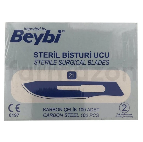 Beybi Steril Bistüri Ucu No: 21 100 Adet ürün görseli 1