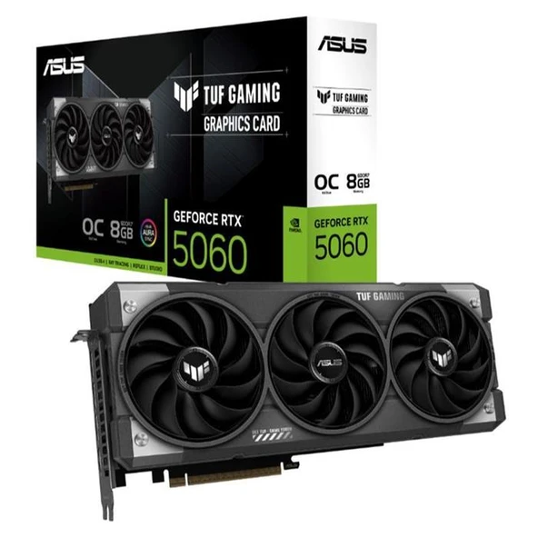 Asus RTX 5060 TUF Gaming OC Edition TUF-RTX5060-O8G-GAMING 128 Bit GDDR7 8 GB Ekran Kartı ürün görseli 1
